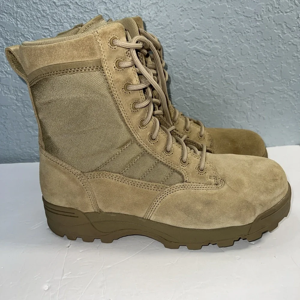 Tactical Military Mens Side Zipper Boots 9